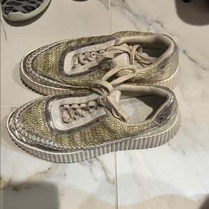 Dolce Vita Gold and Silver Sneakers